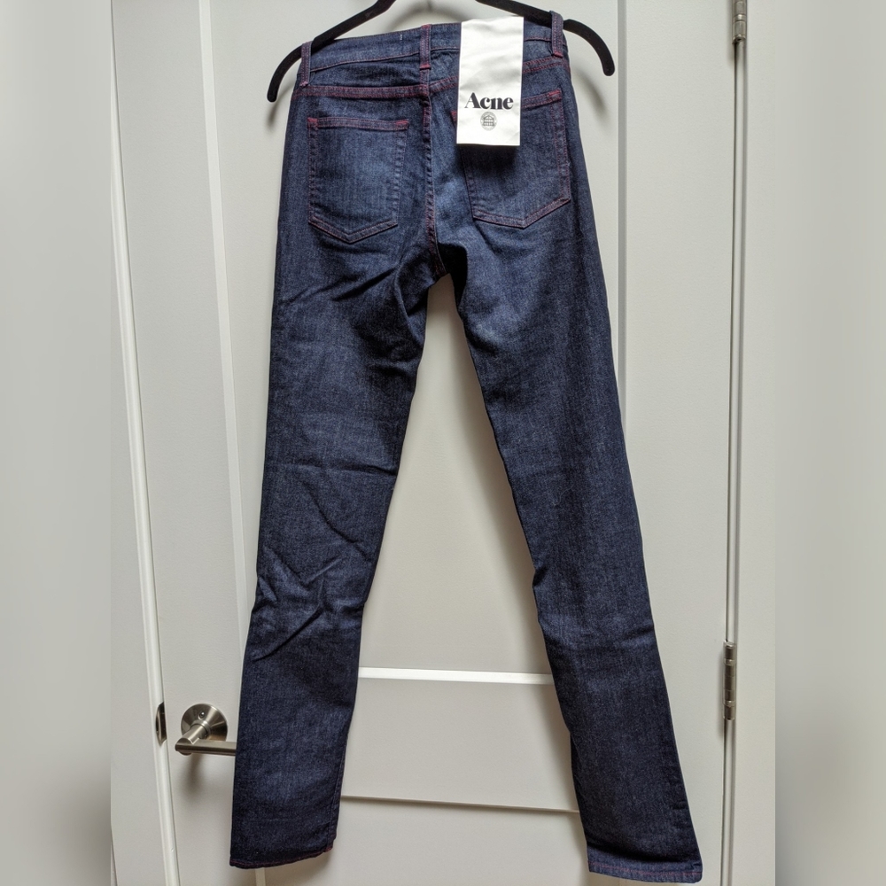 Acne Flex Dark Wash Red Stitching